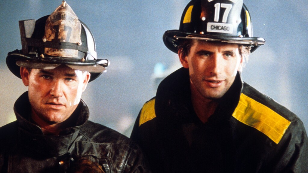 Kurt Russell And William Baldwin In 'Backdraft'